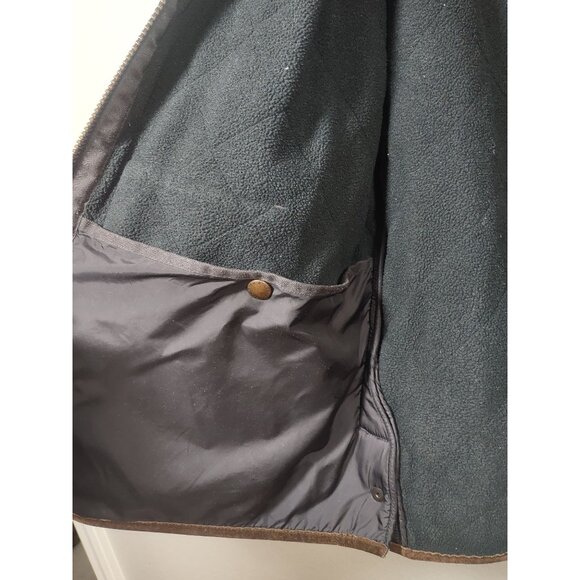 Vintage Polo Ralph Lauren Jacket 90s Brown Quilted Two Way Zip Mens Large - Picture 5 of 11